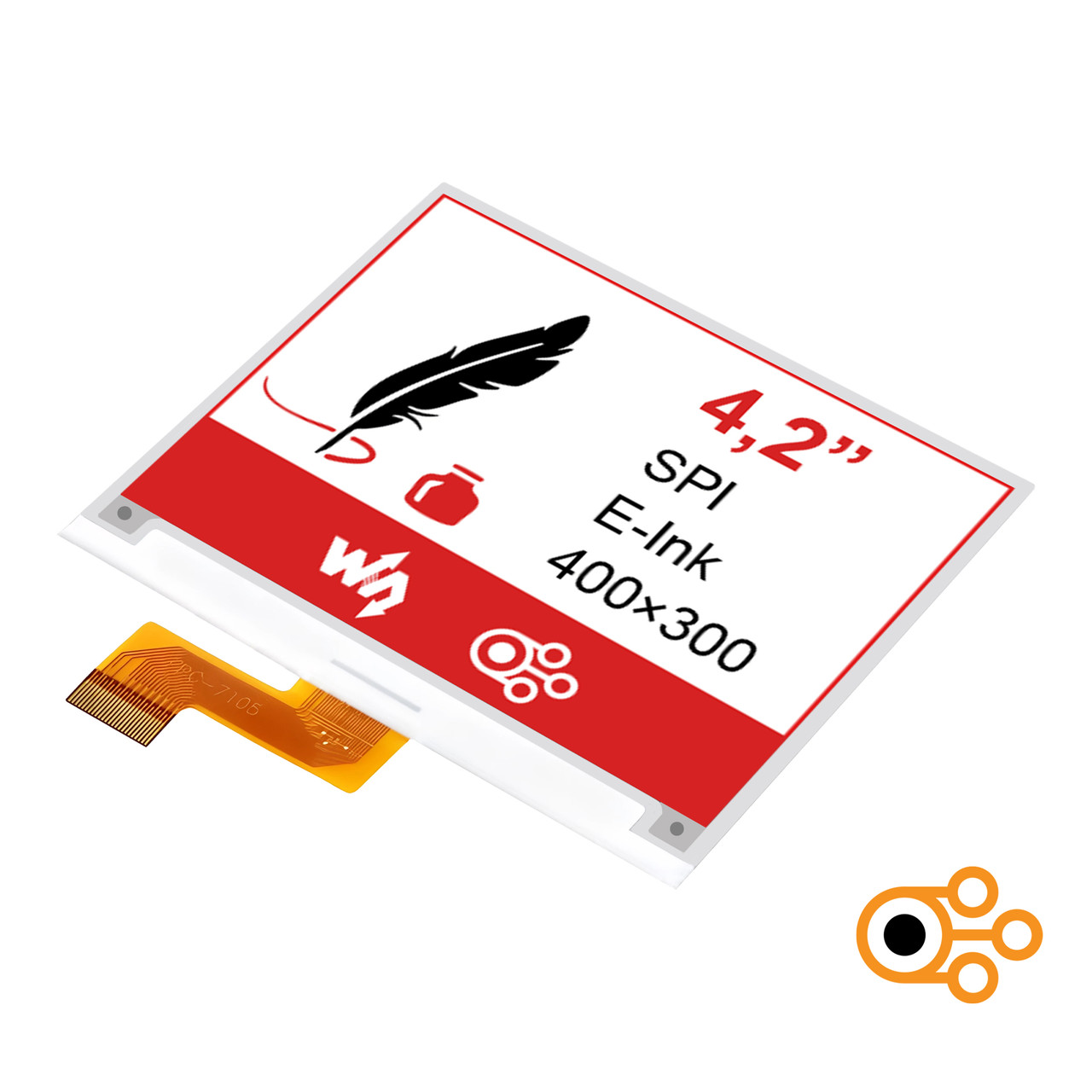 Екран Waveshare E-Paper 4,2” (400×300 / E-Ink / B-W-R)