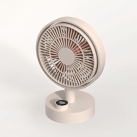 Міні-вентилятор настільний Sothing Plume S1 Desktop Fan з акумулятором (DSHJ-S-2102), Apricot White