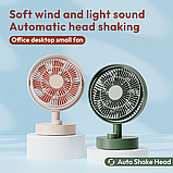 Міні-вентилятор настільний Sothing Plume S2 Desktop Fan з акумулятором (DSHJ-S-2102), Apricot White, фото 4