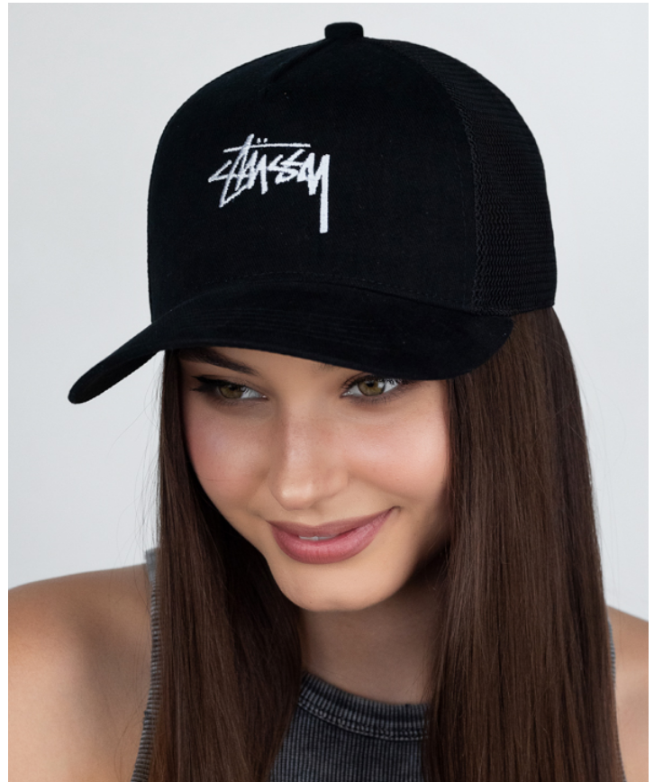 Бейсболка-трекерка жіноча літня із сіткою розмір 56-59 чорний, фото 1