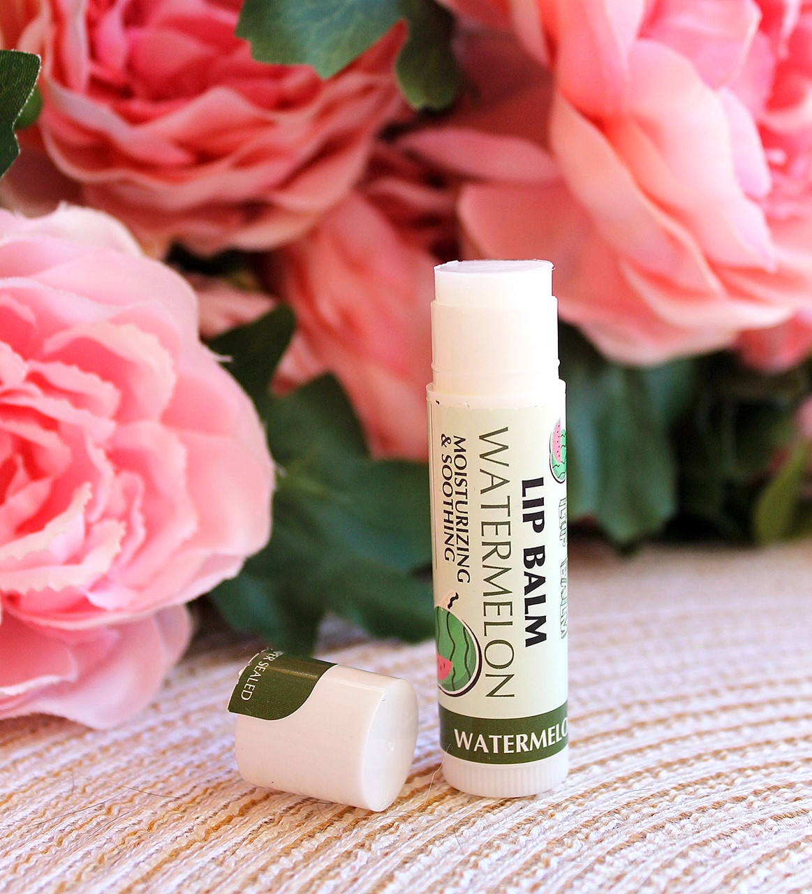 Захисний зволожувальний бальзам для губ Кавун Azen Natural Lip Balm Watermelon, фото 1