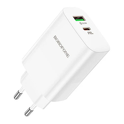 Зарядний пристрій Borofone BN10 PD 65 W QC 3.0 Type-C 1USB Білий (2385860699), 8864959 — 440