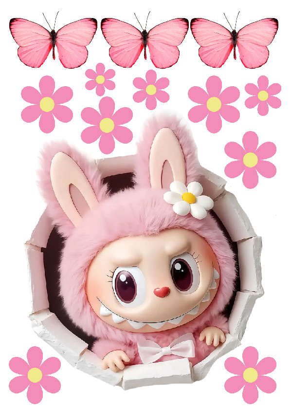 Вафельна картинка Labubu No5, фото 1