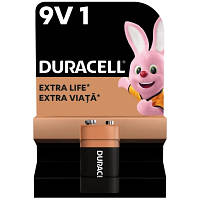 Оригінал! Батарейка Duracell 9V лужна 1шт. в упаковці (5000394066267 / 81483681) - Вища Якість!