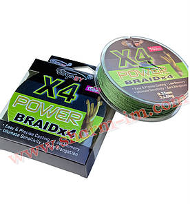 Шнур Boya Power Braid X4 PE 100 м Зелений /