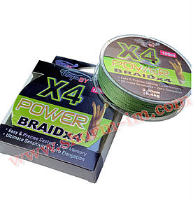 Шнур Boya Power Braid X4 PE 100 м Зелений / 0.4