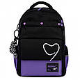 Шкільний рюкзак Yes Purple Hearts 21 л, фото 3