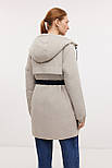 Жіноча подовжена куртка з поясом Baon B0324501-702 бежева XS, фото 4
