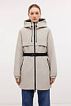 Жіноча подовжена куртка з поясом Baon B0324501-702 бежева XS, фото 2