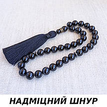 Чотки з чорного агату 33 намистини d 10мм, фото 4