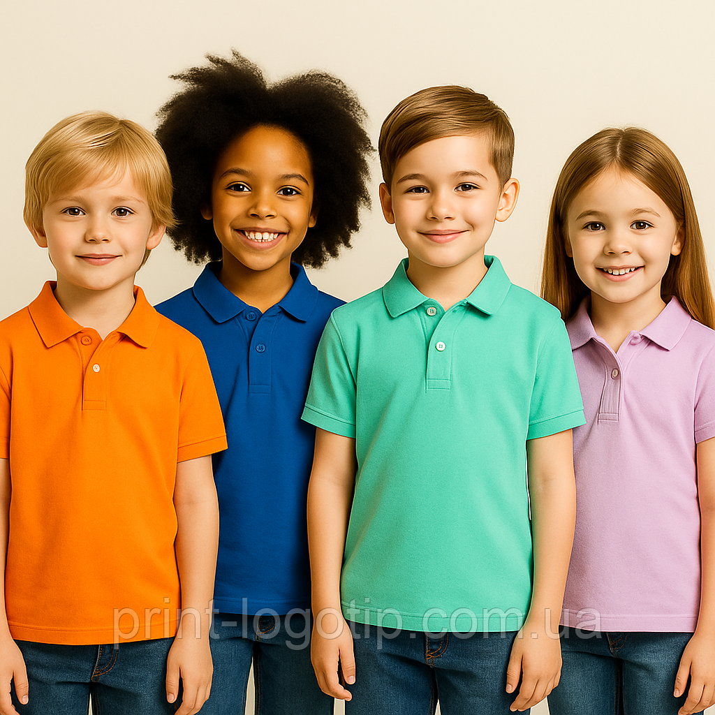 Дитячі поло з логотипом, фото 1