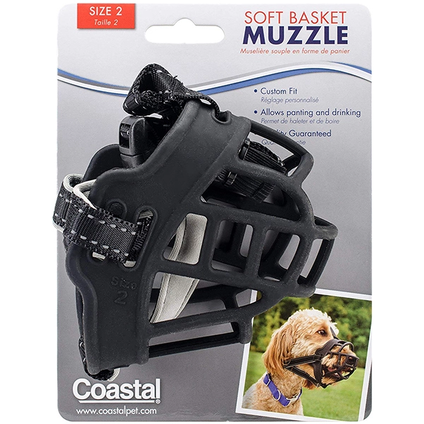 Coastal Soft Basket Muzzle КОСТАЛ СОФТ БАСКЕТ МАЗЛ силіконовий намордник для собак розмір 2, фото 1