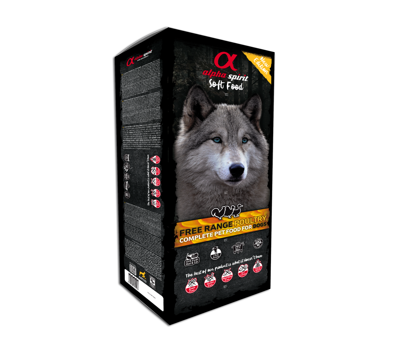 Корм для собак напіввологий Alpha Spirit Альфа Спіріт Poultry Box беззерновий (200гх45) 9кг (as3003209), фото 1