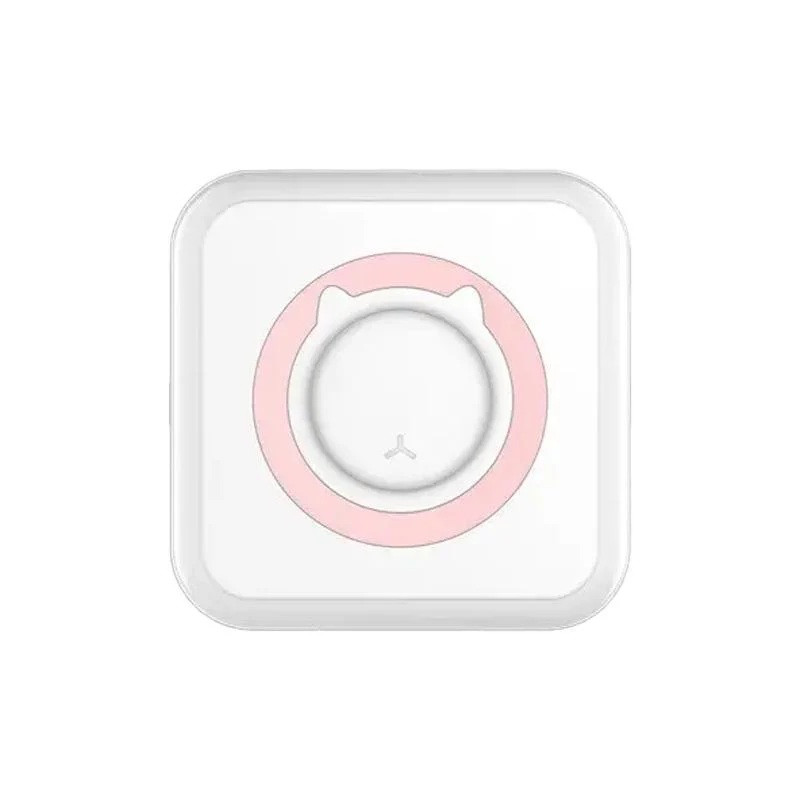 Портативний міні принтер Bluetooth | Бездротовий термопринтер для нотаток, фото, етикеток, біло-рожевий