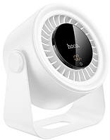 Вентилятор настольный с аккумулятором Hoco HX66 5.3W 5Speeds 50dB 2-11h 3000mAh USB 5V White