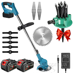 Акумуляторна газонокосарка MK-150B + Подарунок Садовий розпилювач 360° / Електрокоса / Тример для трави