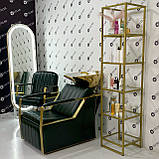 Перукарська мийка Bronx Lux з керамічною раковиною Gold, фото 8