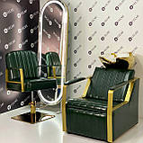 Перукарська мийка Bronx Lux з керамічною раковиною Gold, фото 7