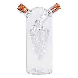 Пляшка для олії та оцту 2 в 1 скляна 380 мл для оливкової, соняшникової олії та оцту HP-34-14