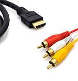 Кабель адаптер перетворювач HDMI сумісний з 3 RCA AV кабель HD Audio Video 1080P, фото 8