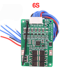 BMS контролер (плата захисту li-ion) 6S 18A з балансуванням HXYP-C47-MA18 6S