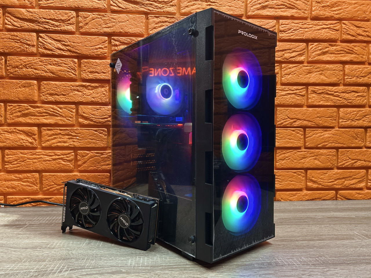 Ігровий комп'ютер Prologix/DarkFlash, Intel Core i5-12400F, DDR4 16ГБ, NVME 512GB, RX 5700XT 8GB