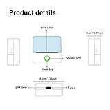 Портативний термопринтер Mini Printer Bluetooth для смартфона | Друк фото, нотаток, наклейок, без чорнил, голубий, фото 9