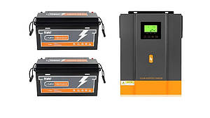 Комплект PowMr з Інвертора 3,2 кВт + 2 х Акумулятора LiFePO4 25,6v 2 х 100AH (5,06kWh)