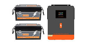 Комплект PowMr з Інвертора 4,2 кВт + 2 х Акумулятора LiFePO4 25,6v 2 х 100AH (5,06kWh)