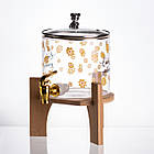 Лимонадниця з краном на дерев'яній підставці 2.6 л скляна HP-34-16, фото 2