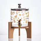 Лимонадниця з краном на дерев'яній підставці 2.6 л скляна HP-34-16, фото 4