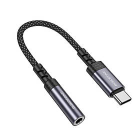 Перехідник BOROFONE BV24 Graceful digital audio converter cable Type-C to 3.5mm Metal Grey ly