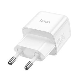 Мережевий зарядний пристрій HOCO N32 Glory PD30W single port charger (EU) White yL.