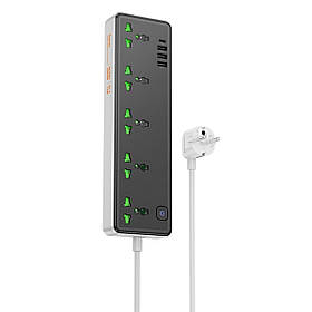 Мережевий подовжувач HOCO AC13A Talento 5-position socket(1C3A) Black yL.