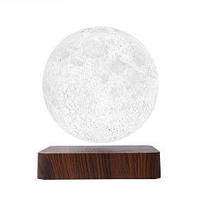 Магнітна левітаційна лампа HCNT Levitating Lamp Moon Dark Wood Grain ly