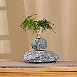 Магнітний левітаційний горщик для рослин HCNT Magnetic Levitating Pot M5B-P Grey yL., фото 2