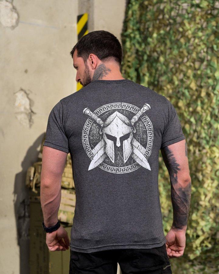Тактична потовідвідна футболка Valhalla сіра футболка для армії