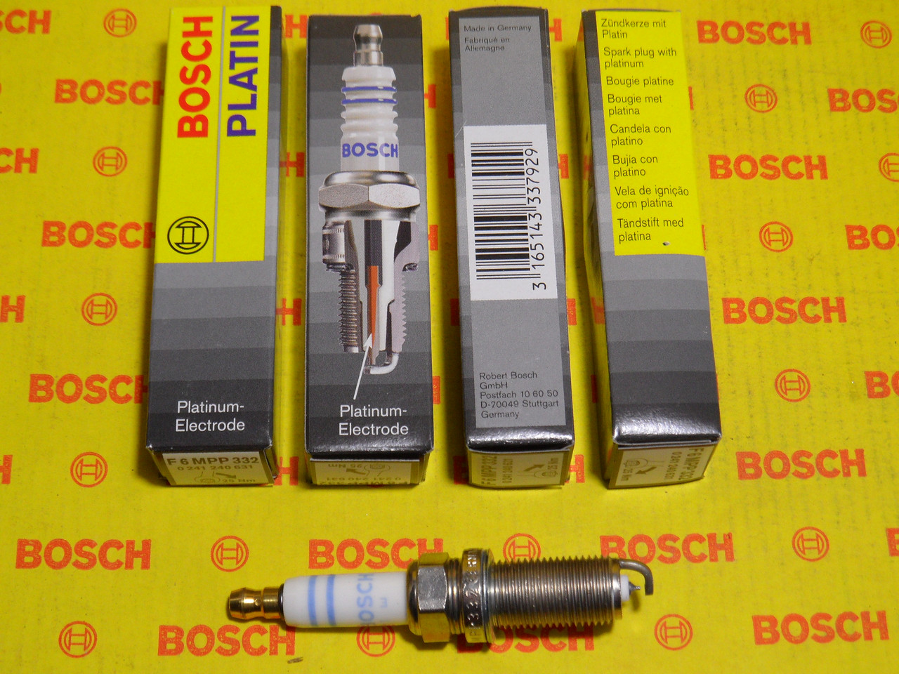 Свеча зажигания BOSCH F6MPP332 0.8 PLATIN 0241240631,0 241 240 631 ...