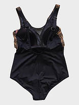 Купальник 2025 слитный Sisianna 59559 Вера черный(В НАЛИЧИИ ТОЛЬКО 50 52 54 56 58 УКР р-ры), фото 4