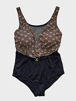 Купальник 2025 слитный Sisianna 59559 Вера черный(В НАЛИЧИИ ТОЛЬКО 50 52 54 56 58 УКР р-ры), фото 3