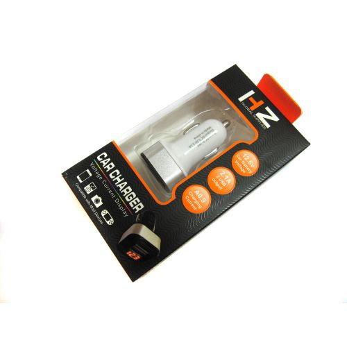 Автомобільна USB зарядка від прикурювача 12v CAR USB HC-1 LCD, фото 1