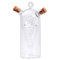 Пляшка для олії та оцту 2 в 1 подвійна 380 мл скло HP-34-12