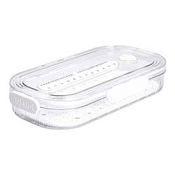 Контейнер для їжі пластиковий 32.5х17.5х6 см харчовий контейнер з індикатором дати 1 л Білий HP-27-7