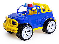 Поліцейський позашляховик Bamsic 44 см мигалки, бампер, великі колеса, жовто-синій