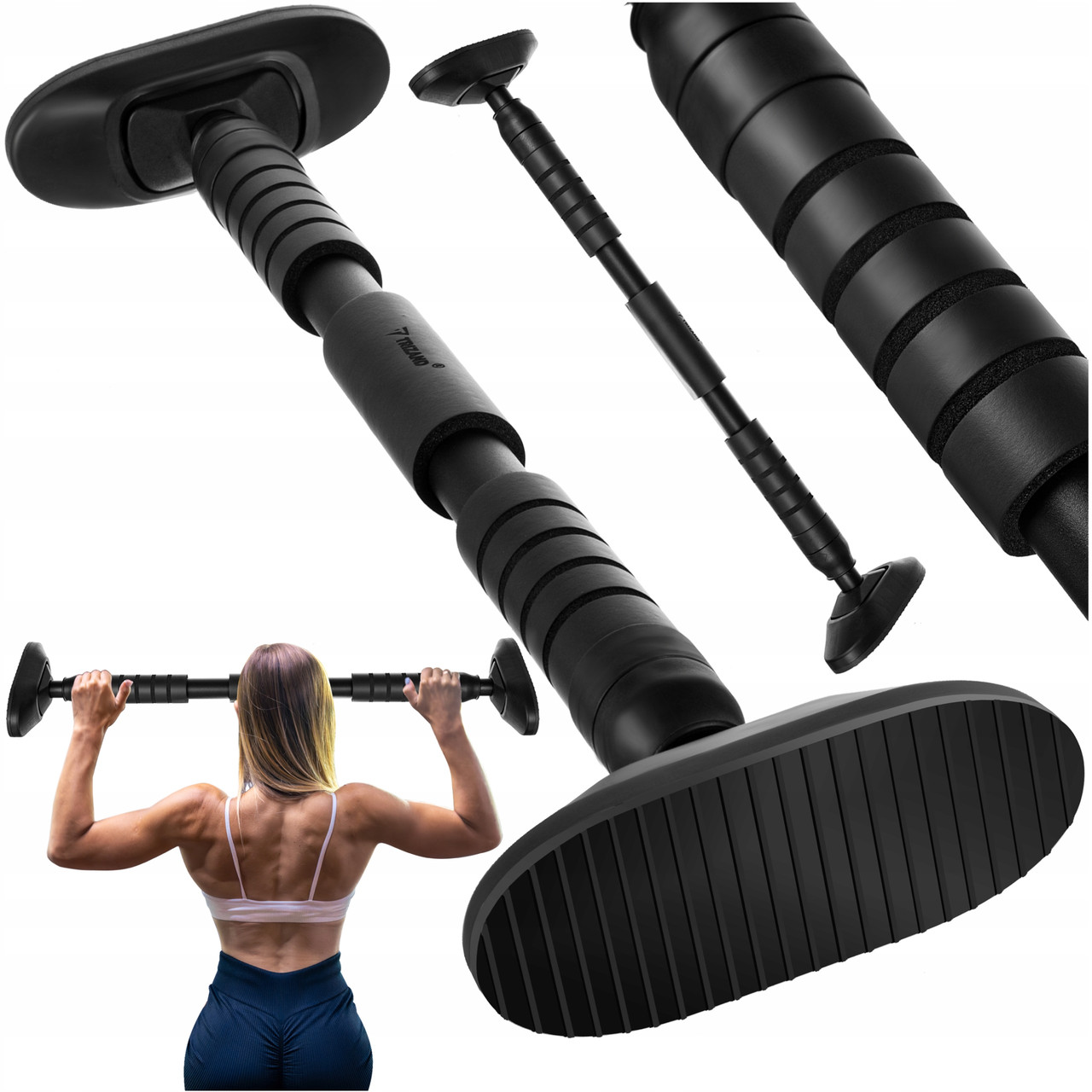 Турнік Trizand 24784 регульований сталевий 70 - 100 см, фото 1