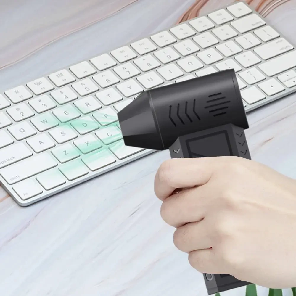 Портативний турбовентилятор з акумулятором 5000 мА·год – USB зарядка, фото 1