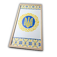 Найди дерев'яні "Тризуб", великі, 52*54 см, з принтом #5, настільні ігри