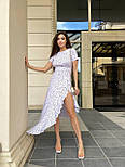 Плаття жіноче в горошок з рюшами (в кольорах), фото 4
