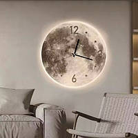Настінний годинник Місяць з LED підсвічуванням NCH-40-40