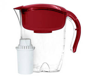 Глечик фільтр для води AquaKut Супра 3,7л (червоний) з механічним лічильником